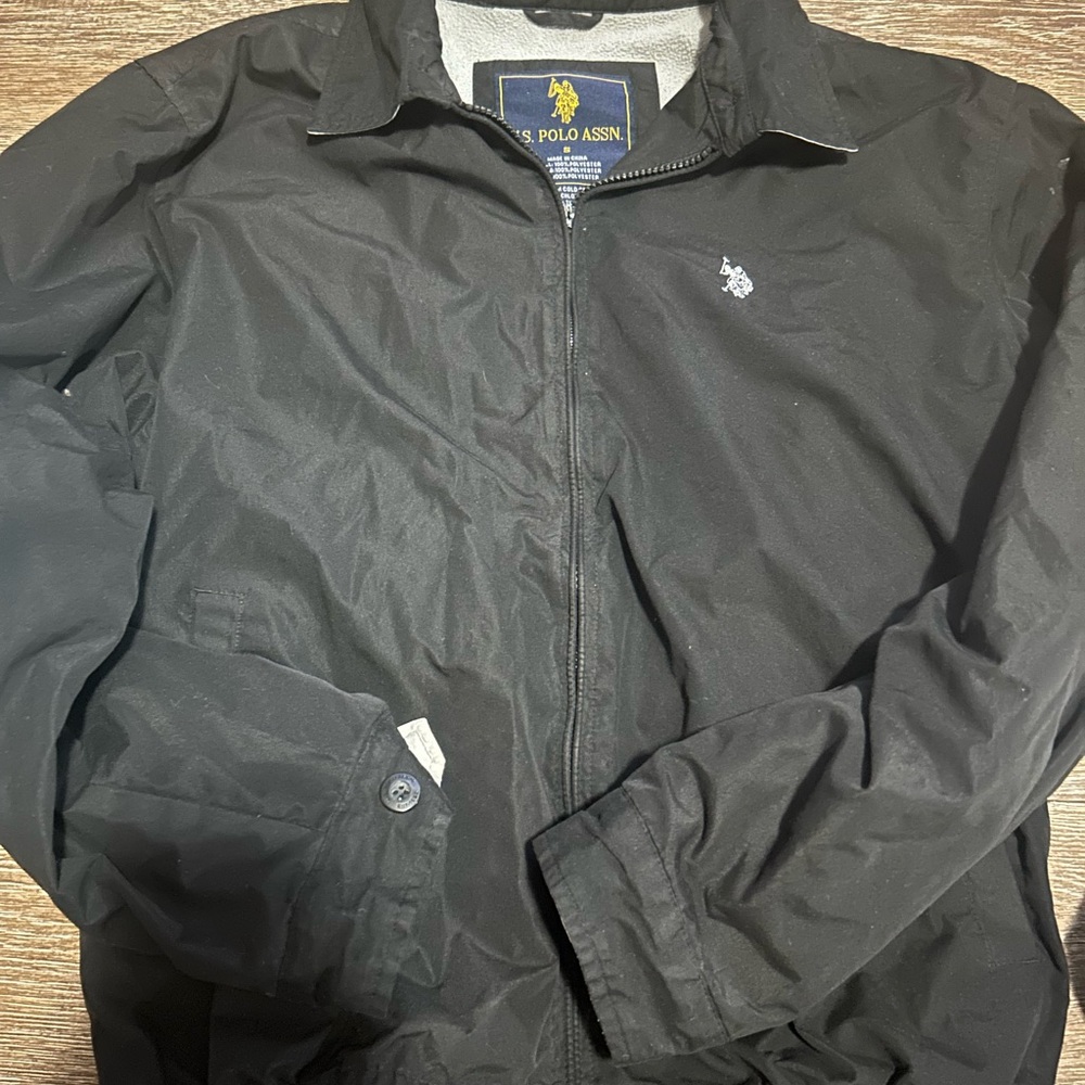 U.S. Polo Assn. Men's Black Windbreaker